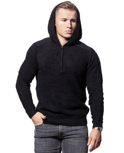 Fluffy Half Zip Black Only & Sons