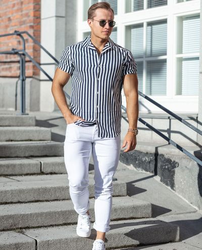 Wayne Viscose Shirt Navy Only & Sons