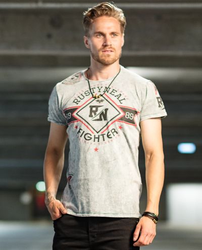 Fighter T-Shirt Gray Rusty Neal