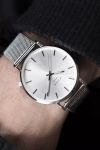 Silver Steel Silver Mesh Watch KANE