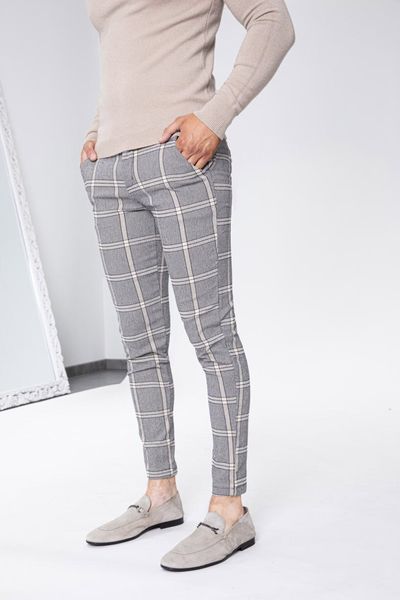 Ultra stretch checkered pants FRILIVIN