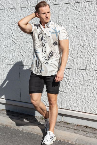 Leaf Dress Shirt Summer Structured Carisma