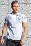 White Poloshirt with Back print Rusty Neal