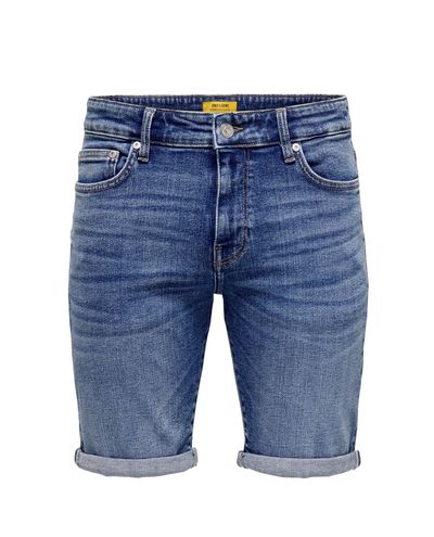 Dark Blue Denim Shorts Only & Sons