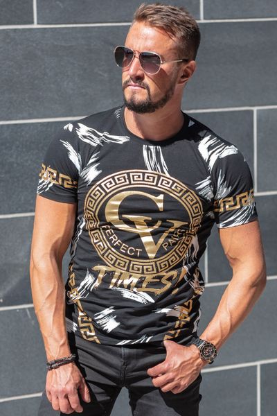 Golden Foil T-Shirt Black Jerone