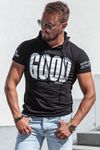 Hooded Black Print t-shirt Jerone