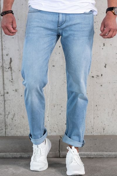 Light Blue Regular Fit Comfort Jeans L32 Rusty Neal