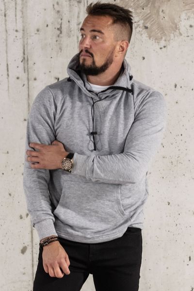 Gray Drawstring Hoodie Rusty Neal