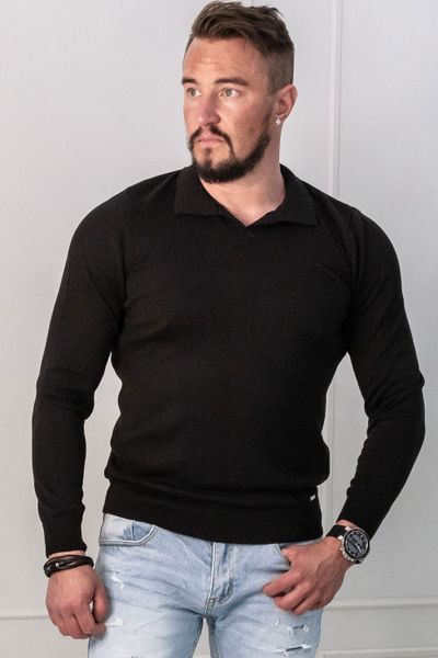 Black Longsleeve With Collar Jerone