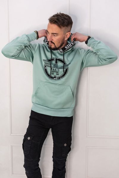 Salvia Green Paris Hoodie Printed Jerone