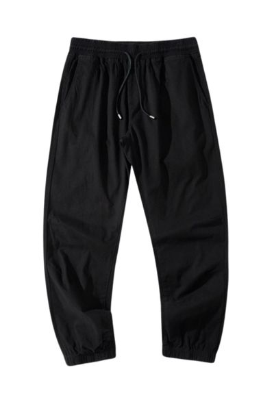 Juodos elastingos kelnės JERONE Juodos elastingos kelnės JERONE