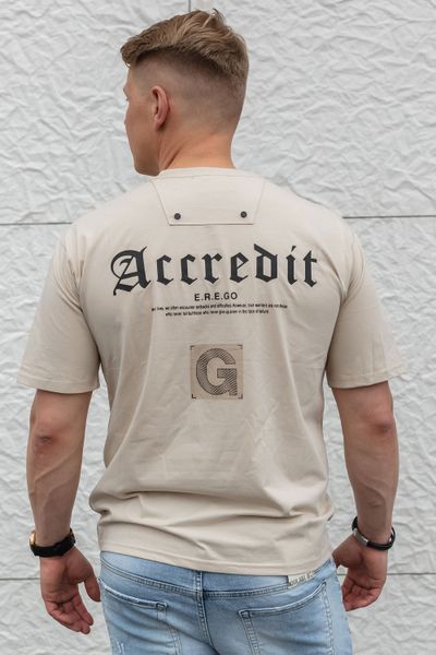 Accredit šviesiai ruda JERONE marškinėliai